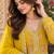 Royal Mustard Yellow Embroidered Antalkali Suit