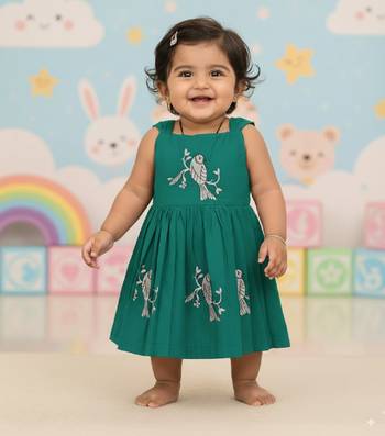 Rama south indian traditional pattu pavadai tapeta silk embrodairy frock dress 1