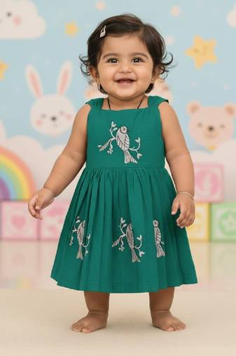 Rama south indian traditional pattu pavadai tapeta silk embrodairy frock dress