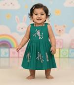 Rama south indian traditional pattu pavadai tapeta silk embrodairy frock dress