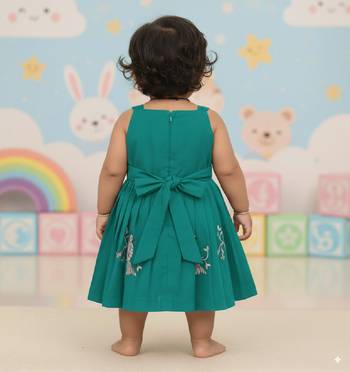 Rama south indian traditional pattu pavadai tapeta silk embrodairy frock dress 2