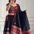 Black Printed Navratri Lehenga Choli With Dupatta