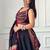 Black Printed Navratri Lehenga Choli With Dupatta