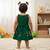 Green south indian traditional pattu pavadai tapeta silk embrodairy frock dress
