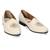 Cream off white solid leather slipons