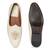 Cream off white solid leather slipons