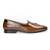 Tan brown solid leather slipons