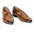 Tan brown solid leather slipons