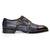 Navy and brown komodo leather monkstraps