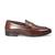 Chocolate brown synthetic textured slipons