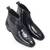 Black serpente leather boots