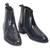 Black serpente leather boots