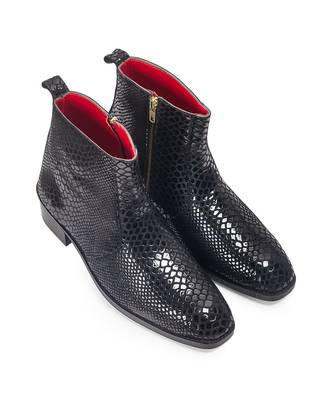 Black suede leather boots 1