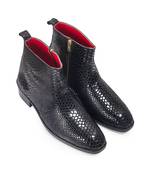 Black suede leather boots