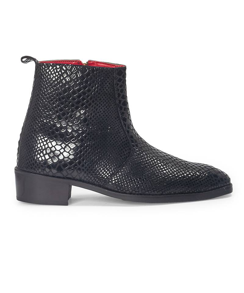 Black suede leather boots