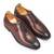 Tan brown leather wholecut shoes
