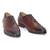 Tan brown leather wholecut shoes