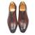 Tan brown leather wholecut shoes