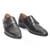 Black wellington leather monkstraps