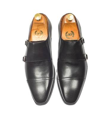 Black wellington leather monkstraps 5