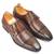 Tan brown wellington patina leather monkstraps