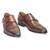 Tan brown wellington patina leather monkstraps