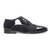 Black patent velvet leather oxfords