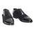 Black patent velvet leather oxfords