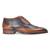 Tan brown navy patina leather shoes