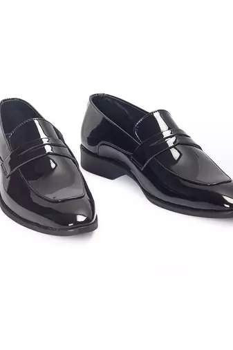 Patent black synthetic slipons
