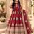 Heavy fendy silk blend  embroidery thred and sequnce work maroon readymade ethnic gown