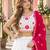 White&Rani Cotton Readymade Navratri Lehenga Choli with Embroidery & Thread Work