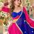 Blue&Rani Grorgette Readymade Printed Navratri Lehenga Choli with Bandhej work