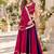 Magenta&Purple Cotton Readymade Navratri Lehenga Choli with Sequence Work