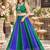 Emerald&Blue Cotton Readymade Navratri Lehenga Choli with Embroidery & Sequence Work