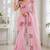 Women fandy satin floral diamond jarkan work designer saree