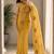 Women fandy satin floral embroidered diamond jarkan work saree