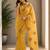Women fandy satin floral embroidered diamond jarkan work saree