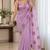 Women fandy satin designer floral diamond jarkan work saree