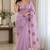 Women fandy satin designer floral diamond jarkan work saree