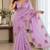 Women fandy satin designer floral diamond jarkan work saree