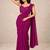 crush silk blend saree with designer sequence work blouse