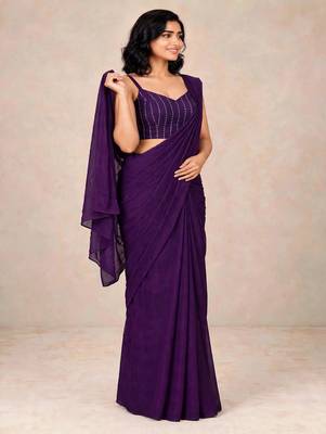 crush silk blend saree with stylish all over sequence work 2