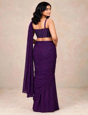 crush silk blend saree with stylish all over sequence work 5