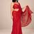crush silk blend partywear saree with sparkling sequence blouse