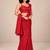 crush silk blend partywear saree with sparkling sequence blouse