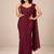 crush silk blend festive designer saree with sequence work blouse