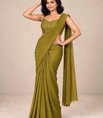 crush silk blend luxury saree with designer sequence embellished blouse