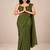 crush silk blend fancy partywear saree with sequence embellished blouse