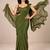 crush silk blend fancy partywear saree with sequence embellished blouse